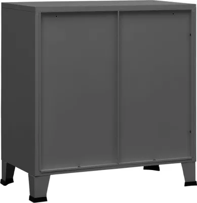 Produktbild von vidaXL Aufbewahrungstruhe Industrial Anthrazit 75x40x80 cm Stahl