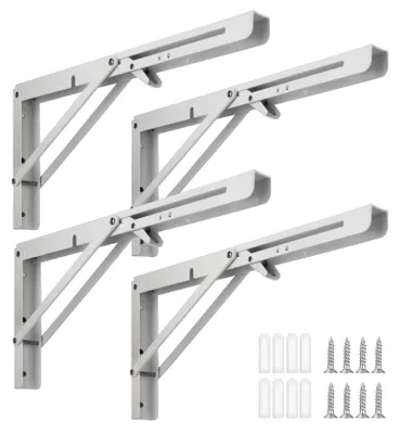 Productafbeelding van Set van 4 Vouwbare Wandplank Steunen voor Maximaal 100 kg