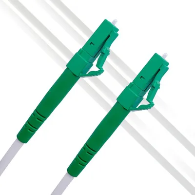 Produktbild von Elfcam - 3m Glasfaserkabel LC/APC (9°) Polieren Stecker auf LC/APC (9°) Polieren Stecker Singlemode (OS2) Simplex, Deutsche Telekom FTTH Lichtwellenkabel Weiß, 3 Meter