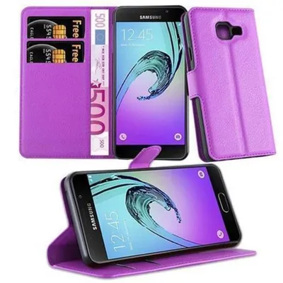 Obrázek produktu pro Cadorabo Case for Samsung Galaxy A3 2016 Protective Case in Purple Pouzdro na mobilní telefon s magnetickým zavíráním