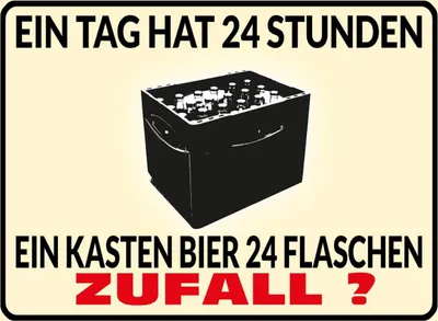 Produktbild von vianmo Holzschild 30x40 cm ein Tag 24 Std Bier 24 Flaschen