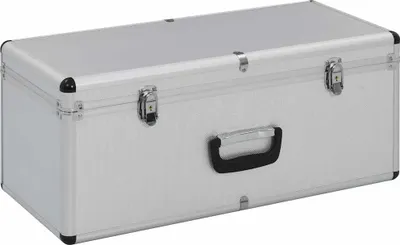 Produktbild von vidaXL Aufbewahrungskoffer 2 Stk. Silbern Aluminium