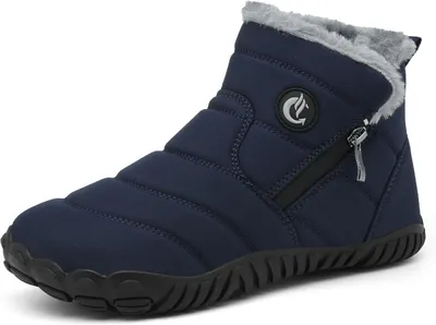Image de Bottes d'hiver pour femmes CELANDA, bottes de neige chaudes et antidérapantes, bleu foncé, taille 40