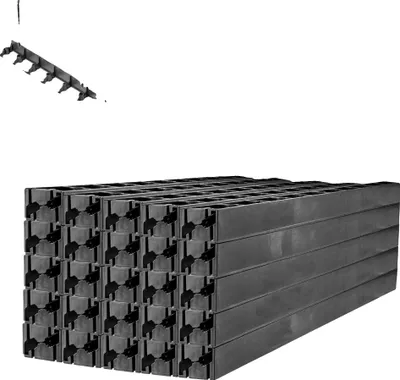 Produktbild von Rasenrand, Kunststoffmaterial, 5,8 cm Breite, 50 Meter Länge, flexibles Design, geeignet für Kies- und Erdwege
