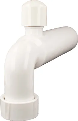 Produktbild von tecuro Abgangsbogen Ø 50 mm - mit Rohrbelüfter - PP weiß