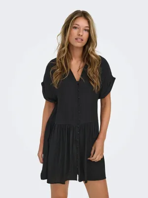 Productafbeelding van Only Jurk Dames Zwart - 15381130 - Maat XS