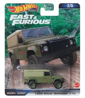 Immagine prodotto di Hot Wheels HNW46-HKD26 Land Rover Defender 110 verde opaco - Fast & Furious 2/5 2023 Scala circa 1:64 Modellino auto Premium