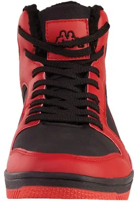 Produktbild von Kappa - Herren/Damen Uni High Top Turnschuhe, Kunstfell gefüttert MR78529 (35,5 EU) (Schwarz/Rot)