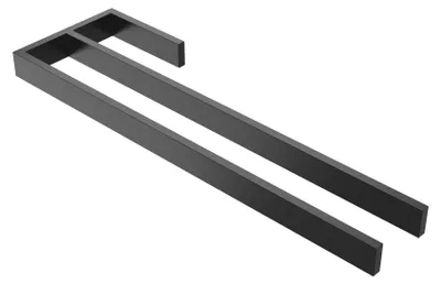 Produktbild von Handtuchhalter Jörn, 2 Stangen, schwarz, L: 400mm, H: 25mm, T: 120mm
