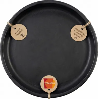 Produktbild von Keramik Untersetzer Anthrazit Ø 40cm XXL Blumenkübel Teller Wasserdicht Frostfest