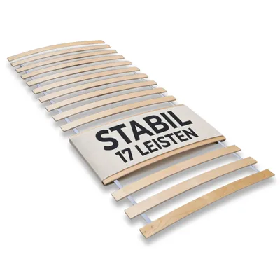 Produktbild von Lattenrost 90x200 cm | Rolllattenrost aus Birkenholz | 17 Federholzleisten | Vormontiert | Stabil & Langlebig