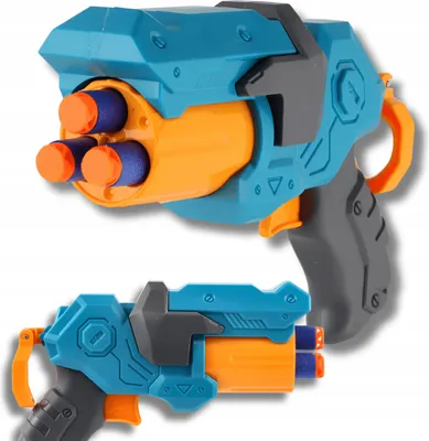 Produktbild von OMNA | Spielzeug-Blaster - Dartpistole mit drehbarem Magazin - 3 Darts - Spaß für Kinder