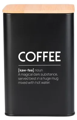 Produktbild von ESTIA | Kaffeedose - 10 x 10 x 13 cm - schwarze Metall Vorratsdose - für Kaffee