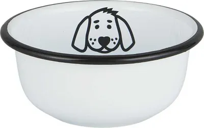 Produktbild von IB Laursen Fressnapf HUND Emaille Weiß 11 cm Schüssel Futter Schale