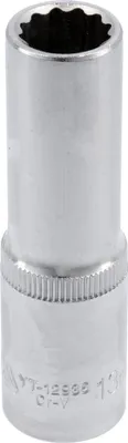 Produktbild von Yato YT-12935, Einzelner Artikel, Steckdosenadapter, Chrom-Vanadium-Stahl, 1/2", Satin, 77 mm