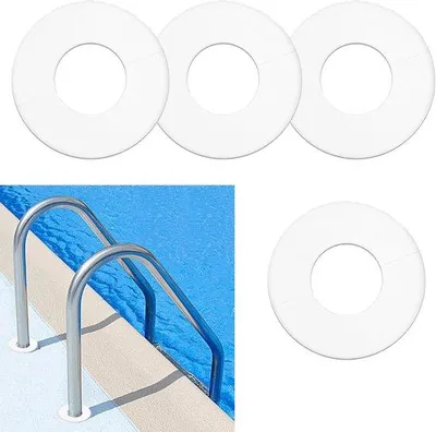 Produktbild von Schwimmbadtüllung - Ladungssicherungsabdeckung - Schwimmbadsicherheitsdeckel - Edelstahlsicherheitsabdeckung - Durchmesser 48 cm - Weißer Edelstahlabdeckung