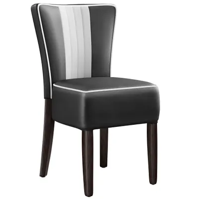 Produktbild von 2er-Set AMERICAN 1 | Dinerstuhl | Schwarz | Leder | Diner Stühle, American Diner Stuhl, American Stuhl