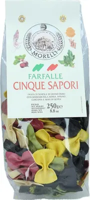 Produktbild von Pastificio Morelli Five Flavors Farfalle 250g