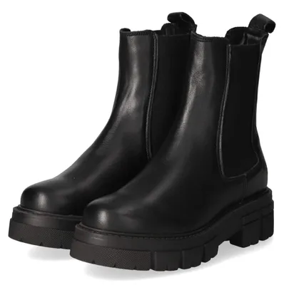 Produktbild von Apple of Eden Damen Chelsea Boots Schwarz Glattleder Größe: 36