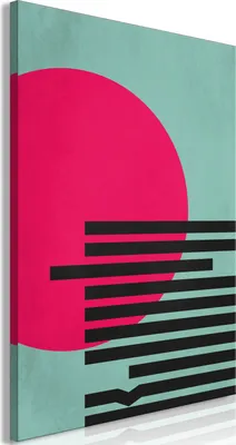 Produktbild von Vlies Leinwandbild - Pink Sun (1 Part) Vertical 40x60 cm Abstrakt n-A-1357-b-a
