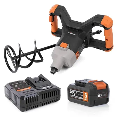 Obrázek produktu pro Elektrický míchadlo Evolution Power Tools R120MXR-LI (s baterií), přenosné, včetně míchacího nástavce
