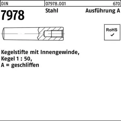 Produktbild von Reyher  Kegelstifte DIN 7978 Stahl A 12 x 40 079780010120040 (10 Stück)