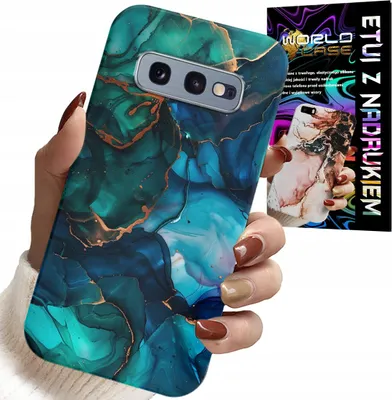 Produktbild von Fall Für Samsung Galaxy S10E - Blau Grün Marmor Zurück Designs
