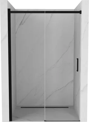 Produktbild von Duschschiebetür MEXEN OMEGA schwarz 130 cm