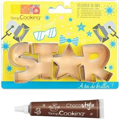 Produktbild von Ausstechform aus Edelstahl - Star + Schokoladenstift