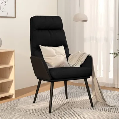 Obrázok produktu pre Relaxačné kreslo čierne látkové
