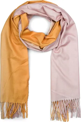 Produktbild von styleBREAKER Damen Schal mit 2-farbigem Farbverlauf und Fransen, warme Winter Stola mehrfarbig, Ombré Look 01017147