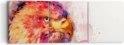 Produktbild von Bild auf Leinwand - Leinwandbild - Adler Vogel Feder - 90x30cm - Wand Bild - Wanddeko - Wandbilder - Leinwanddruck - Bilder - Kunstdruck - Wanddekoration - Leinwand bilder - Wandkunst - CA90x30-4054
