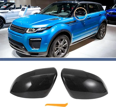 Image de ABS Gauche Droite Rétroviseur Couvercle Capuchon Remplacement Noir pour Land Rover pour Range Rover Evoque L538 Rétroviseur Protection Couvercle N°LR025170