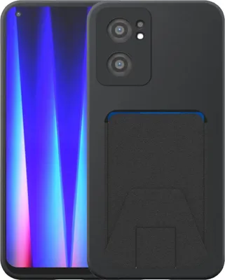 Image de Convient pour OnePlus Nord CE 2 Phone Case with Adjustable Leather Cardslot - Flexible Back Cover Case Silicone TPU with Adjustable Leather Cardslot - Black - Smartphonics