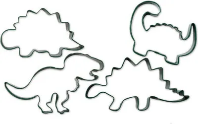 Immagine prodotto di 4 tagliabiscotti a forma di dinosauro