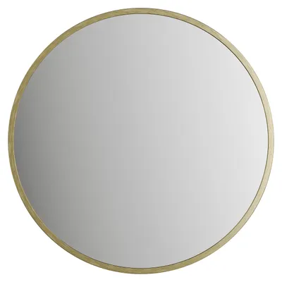 Obrázok produktu pre Zlaté okrúhle zrkadlo Talos Picasso Ø 25 cm - s vysokokvalitným hliníkovým rámom pre štýlovú atmosféru - Perfektné okrúhle zrkadlo do kúpe?ne, ktoré spája eleganciu a funk?nos?