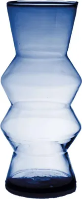 Produktbild von INNA-Glas Vase ERCELINA aus Glas, recycelt, klar-blau, 27 cm, Ø 13 cm - Farbige Vase