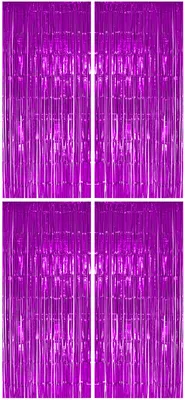 Produktbild von 4x Lametta Vorhang - pink - 91x244 cm