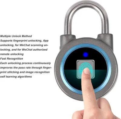 Produktbild von FELIXX Smart-Schloss mit Fingerabdrucksensor, IP65-Schutz, wasserdicht, wiederaufladbar