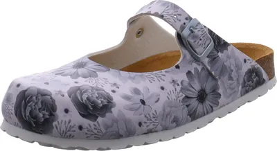 Produktbild von BIO Life Damen Clog Flowers weiß