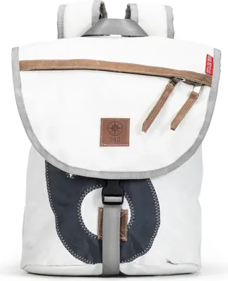 Produktbild von Rucksack Landgang Mini Weiss Grau, recyceltes Segeltuch