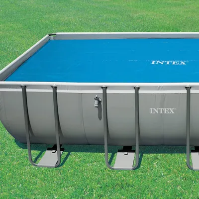 Zdjęcie produktu dla INTEX 28029 - Plandeka przeciwsłoneczna do basenów stelażowych 488x244cm Plandeka przeciwsłoneczna do basenów stelażowych