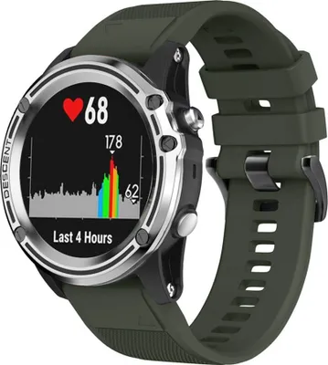 Produktbild von BStrap Silicone Acton Armband für Garmin Fenix 5x / 5x Plus / 6x / 6x Pro / 7x / 8 51mm, army green