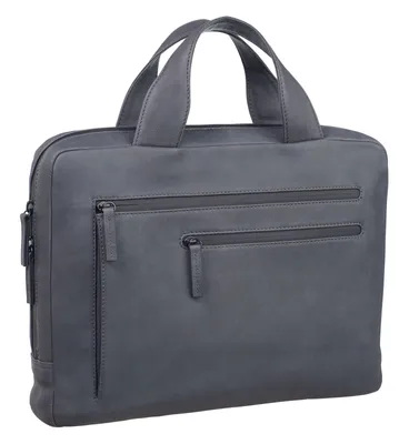 Produktbild von LEONHARD HEYDEN Leder Aktentasche Umhängetasche mit Laptopfach Den Haag Briefcase 1 Compartment Grau dunkelgrau