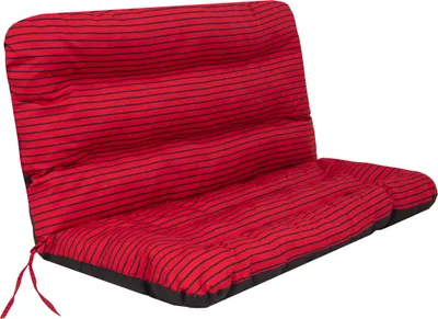 Produktbild von Schaukelauflage "Ania" – 120 cm, 7 cm dick, wetterfest, mit Bändern & Gummizug, Oxford-Gewebe, für Gartenbank & Hollywood | PillowPrim