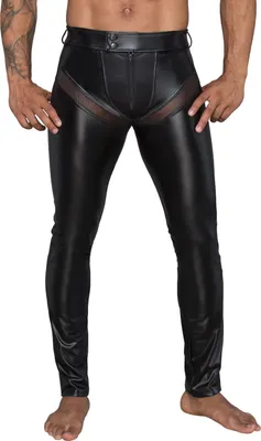 Produktbild von Noir Handmade Herren Hose H059 Lange Hose Longpants in schwarz matt, Gr. XL