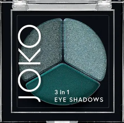 Produktbild von JOKO Lidschatten 3-in-1 Trio 02 Smaragdgrün