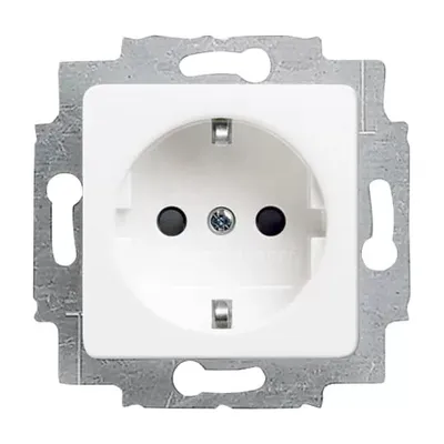 Produktbild von Busch-Jaeger 2011-0-2829, CEE 7/3, 2P+E, Weiß, 250 V, 16 A, 71 mm