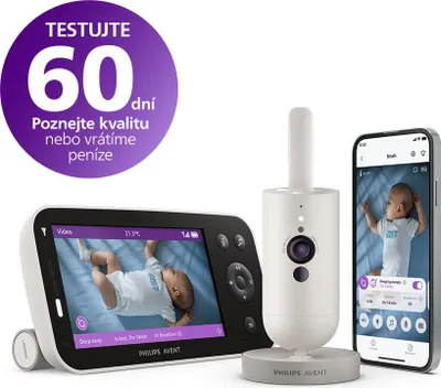 Obrázek produktu pro Philips AVENT Premium Connected SCD971/26 Chytrá videochůvička se SenseIQ, 1920 x 1080 px, 400 m, 50 m, 400 m, Android 10.0, Android 11.0, Android 12.0, Android 13.0, Android 6.0, Android 7.0, Android 7.1,..., Wi-Fi/FHSS