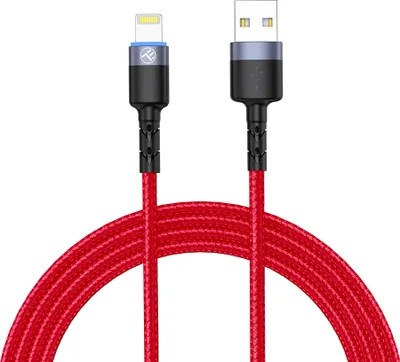 Obrázek produktu pro Tellur TLL155354, 1,2 m, Lightning, USB A, Samec, Samec, Červená